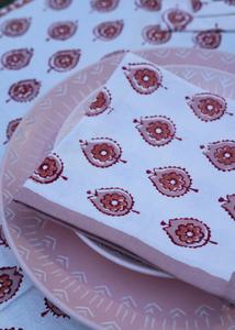 100% servilletas de algodón de estilo clásico impresas en bloque a mano lavadas con piedra para fiestas de bodas Rústicas - Product Image 4