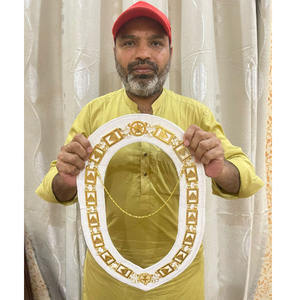 Collier maçonnique 33 degrés chaîne MASONIC REGALIA PAST MASTER TABLIER BLANC BRODÉ À LA MAIN CHAÎNE COLLIER bijou - Product Image 1