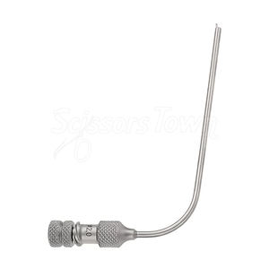 Aguja de succión Rosen Acero inoxidable en ángulo con accesorio Luer Lock 0,70x65mm para ENT y microcirugía - Product Image 2