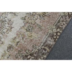 Tapis d'appoint vintage 3,6x6,6 pi (111x202 cm), tapis turc blanc à motifs floraux - Product Image 5
