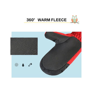 ถุงมือสกีกันลมประสิทธิภาพดีที่สุด พร้อมฟังก์ชันหน้าจอสัมผัส ถุงมือสกีกันน้ำสำหรับฤดูหนาว ผลิตจากโพลีเอสเตอร์ - Product Image 4