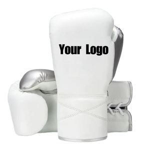 ถุงมือ MMA หนังแท้ ขนาด 8 ออนซ์ 12 ออนซ์ 14 ออนซ์ ผลิตโดย OEM รับผลิตตามแบบ  ลาย 'No Boxing No Life' คุณภาพสูง สำหรับการชกมวย - Product Image 2