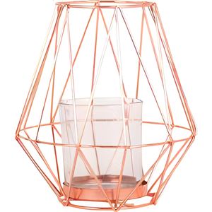 Vela votiva de alambre de cobre para decoración interior, soporte de luz en T de cristal de alta calidad, decoración de color fresco, diseño de temática nocturna - Product Image 1