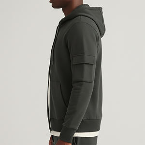 Sudaderas con Capucha de Invierno al por Mayor, Lavadas a la Piedra, Bordadas, para Hombre, Talla Grande, 100% Algodón, 440 g/m², con Cierre, de Alta Calidad - Product Image 5