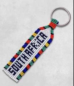 Porte-clés en perles de zoulou d'Afrique du Sud - Product Image 1