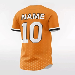 Ropa Deportiva Unisex Naranja de la Mejor Calidad, 100% Poliéster, Personalizable con Logotipo y Número del Equipo, para Béisbol y Sóftbol, Tallas Grandes - Product Image 5