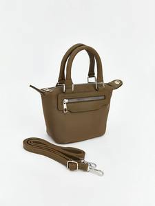 High Quality Women's PU Custom Logo Fashionable Zipper Shoulder <b>Handbag</b> <b>Canvas</b> Lining Factory Price - Product Image 3