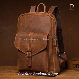 Mochila de cuero profesional de negocios Seguro Amplio Precio al por mayor Clásico Hecho a mano Negocio Fábrica Descuento directo a granel - Product Image 5