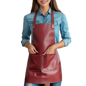High Quality Leather Baking Mat Bib <b>Apron</b> with Reusable Classic Daily Knit Pockets - Product Image 1