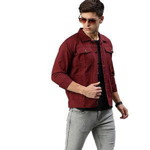 Men's Stylish 100% Cotton <b>Denim</b> <b>Jacket</b> Casual OEM Service High Quality Eco-Friendly Windproof Custom Fit - Product Image 4