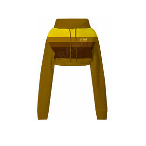 Nuevas sudaderas con capucha cortas para mujer, en stock, de alta calidad, con logo personalizado, bajo pedido mínimo, transpirables y ecológicas. - Product Image 1