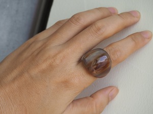 Bague en corne de buffle polie, bijoux pour fête, mariage, anniversaire, vente chaude, couleur corne naturelle - Product Image 4