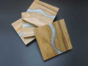 Fancy Design Handcrafted <b>Table</b> <b>Top</b> Wooden Tea Coffee Coaster Wholesale Exporter Custom Decorative Wooden Tea Coaster - Product Image 2