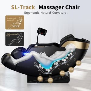 Fauteuil de massage pour tout le corps, fauteuil zéro gravité avec rail de massage à rouleaux et chargeur sans fil, chaleur apaisante, pratique - Product Image 5