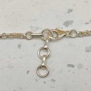 <b>Handmade</b> Bohemian 925 <b>Silver</b> Rainbow Moonstone Pendant <b>Necklace</b> Chunky Rope Chain Wedding Gift for Her - Product Image 3