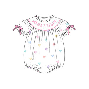 Personalización Niños Ropa <span class=keywords><strong>de</strong></span> bebé Manga corta Lazo Rosa Floral Pelele <span class=keywords><strong>de</strong></span> niña Día <span class=keywords><strong>de</strong></span> San Valentín Burbuja <span class=keywords><strong>de</strong></span> niña Ropa <span class=keywords><strong>de</strong></span> recién nacido - Product Image 5
