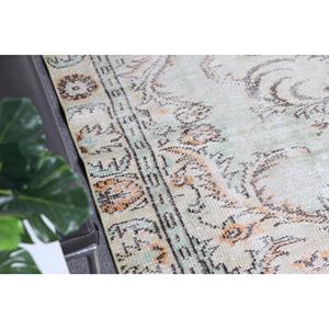 พรมตุรกีวินเทจ ขนาด 5.1x9.5 ฟุต พรมขนสัตว์สีเขียวลายปะติด - Product Image 3