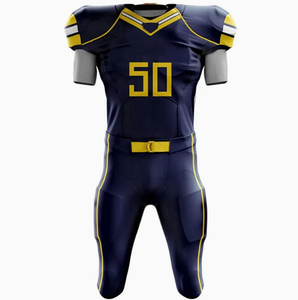 ชุดกีฬาระบายอากาศได้ดีชุดฟุตบอลอเมริกันได้รับความนิยมสูงสุดพร้อมพิมพ์ซับลิเมชันสำหรับกีฬาบนผ้าโพลีเอสเตอร์ - Product Image 2