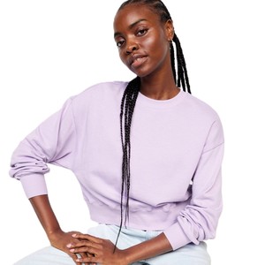 เสื้อสเวตเตอร์แขนยาวของผู้หญิงเสื้อครอปคอปกเสื้อแบบสวมหัวเสื้อทรงหลวมเปิดไหล่สำหรับฤดูใบไม้ผลิและฤดูหนาว - Product Image 4