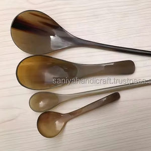 ช้อนเขาควายคอมโบ4-ฮอร์นช้อนแฮนด์เมดของที่ระลึกสไตล์สัตว์ฮวงจุ้ย - Product Image 6