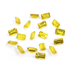 Piedra de Zafiro Amarillo Natural de Bangkok, Corte Esmeralda de Grado AAA, Creado en Laboratorio, Octogonos Calibrados de 2x4mm, Disponible en Rojo, Verde, Azul y Rosa - Product Image 4