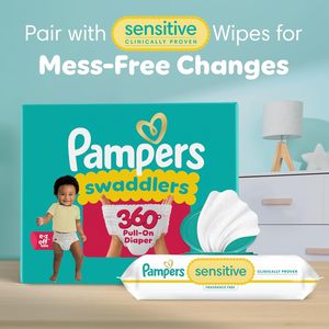 Pañales Pampers - Swaddlers 360 °   Talla 5, 116 Unidades, hasta 100% a Prueba de Fugas, Cómodas y de Secado Rápido, Diseñadas para Cambios Fáciles - Product Image 2