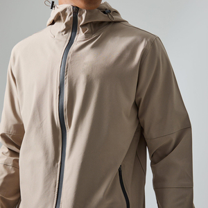 Coupe-vent actif pour hommes personnalisable tissu de performance à capuche style longueur régulière conception de sable personnaliser la taille couleur été - Product Image 5