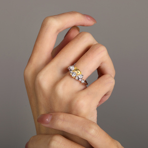 Jeulia Hug Me <b>Cute</b> <b>Bear</b> Butterfly Knot Diamond Ring - Product Image 5
