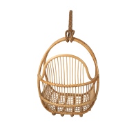 Fauteuil suspendu en rotin traditionnel en forme d'œuf avec support, chaise suspendue en osier portable pour extérieur, chambre, patio, balcon ou jardin