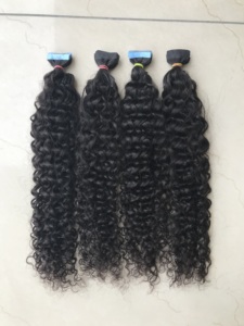 Cinta rizada brasileña Natural Remy, sin procesar, para extensión de cabello humano, 100% - Product Image 2