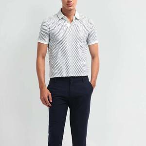 Polo de hombre de alta calidad, diseño de logotipo personalizado, gran oferta, Manga corta informal con patrón sólido - Product Image 3