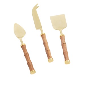 Export Quality Wholesale Customized 3 Pieces <b>Cheese</b> <b>Knife</b> <b>Set</b> With Wood Bamboo Design Handle - Product Image 6
