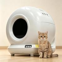 Bac à litière automatique intelligent pour chat en bentonite, autonettoyant, contrôle par application, grande capacité 78L, écologique, pour fournitures pour animaux de compagnie B2B