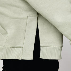 Sudadera con Capucha para Mujer, Color Caqui, con Logotipo Bordado, 80% Algodón Peinado, 20% Poliéster, Marca Gym King, con Cinta Lineal de Felpa - Product Image 6