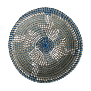 Vietnam fait à la main Seagrass Plate Basket Wall Hanging Decor - Rustic Eco-Friendly Seagrass Plate avec bambou rotin Accent - Product Image 6