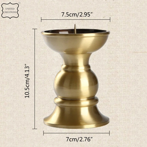 Soporte de vela de metal de lujo de alta calidad con diseño único que incluye otros tarros de vela linternas para decoración del hogar y uso en bodas - Product Image 6