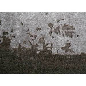 Tapis en laine et soie de bambou noué à la main Kavi gris et noir, motif abstrait rectangulaire Théorie du Chaos pour salon d'adolescents Esk-328 - Product Image 3