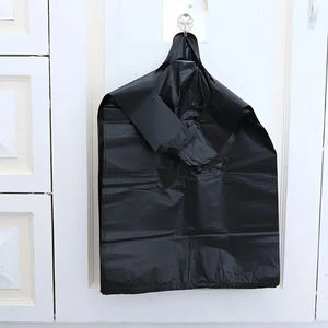 Bolsa de plástico para camisetas, bolsa negra, bolsa de plástico con asa para ir de compras, Comestibles, negocios - Product Image 3