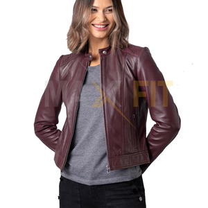 MAXFIT ENTERPRISES-Chaqueta de Cuero para Mujer, Hecho a Mano, Diseño de Moda, Lona, Suave, Transpirable, Producto Acabado - Product Image 1