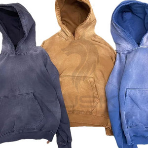 Sudadera con capucha extragrande con cremallera, logotipo personalizado impreso, de algodón y poliéster, estilo vintage, para invierno - Product Image 3