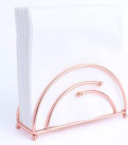 Fournisseur de porte-serviettes en métal couleur personnalisée et Design fait à la main vente en gros dessus de table classique élégant porte-serviettes en métal - Product Image 1