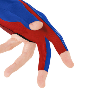 ถุงมือสนุ๊กเกอร์ออกแบบได้ตามต้องการสำหรับมือซ้ายขวาใหม่สีน้ำเงินแดงระบายอากาศขนาด XL XL สำหรับบิลเลียดกีฬาปากีสถาน - Product Image 4