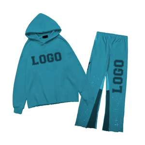 ชุดกางเกงขาบานเอวสูงทรงตรง, กางเกงกีฬาลำลองขายาวเอวสูงปานกลาง550GSM - Product Image 6