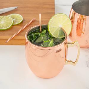 หลอดดูดน้ำทองแดงแบบใช้ซ้ำได้ ผิวเรียบ ทนทาน ไม่เป็นสนิม เป็นมิตรกับสิ่งแวดล้อม ดีไซน์หรูหรา เหมาะสำหรับใช้ในบาร์ บ้าน และการเดินทาง - Product Image 4