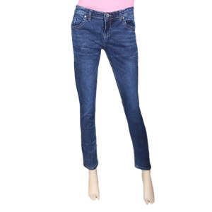 Pantalon en jean pour femme - Bleu foncé - Product Image 2