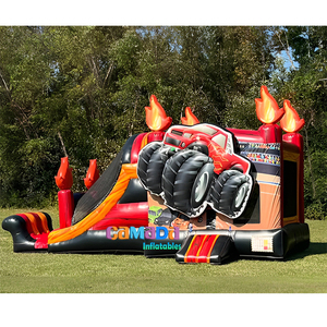 Camión monstruo de grado comercial gorila Combo Castillo de salto inflable tobogán niños Casa de rebote para alquiler de fiestas - Product Image 5