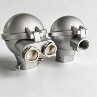 Tête de thermocouple en aluminium moulé sous pression DAAD, étanchéité IP65, double presse-étoupe pour thermocouple de type K, mesure de température industrielle