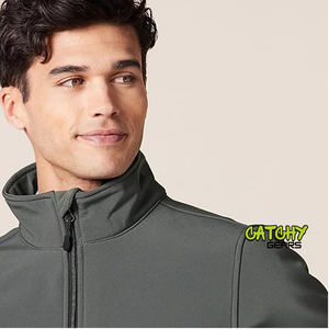 Chaqueta Softshell hecha a medida al por mayor, tela ligera y duradera a prueba de viento e impermeable para uso en exteriores - Product Image 4