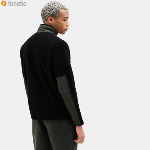 Chaqueta Polar de Manga Larga para Hombre, Personalizada, de Forro Polar, Color Sólido, Invierno, Cuello Alto, Secado Rápido, Ecológica - Product Image 5