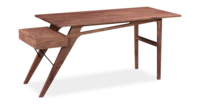 Bureau de direction commercial convertible de luxe moderne en bois massif avec 1 à 4 tiroirs et plateau en verre, pré-assemblé – Offre Spéciale